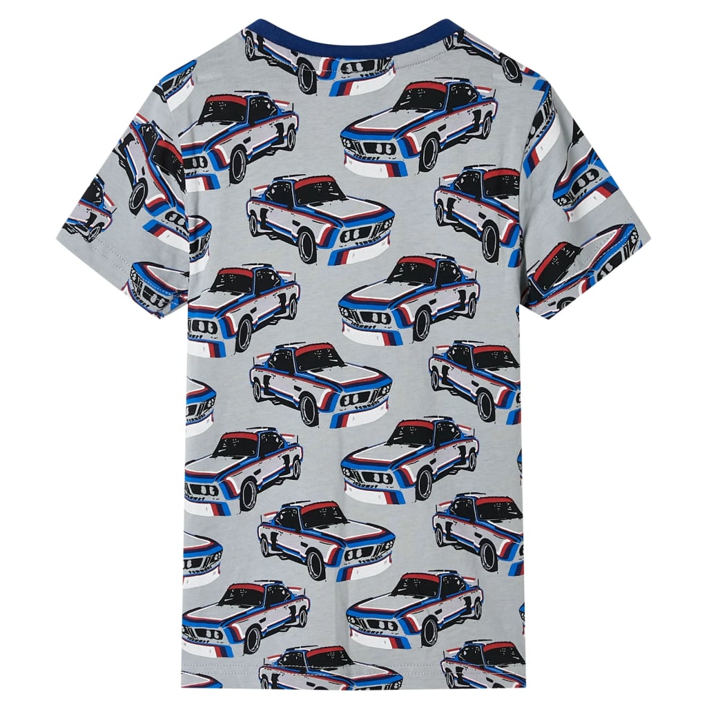 Pijama de manga curta para criança cinzento 128 – Image 3