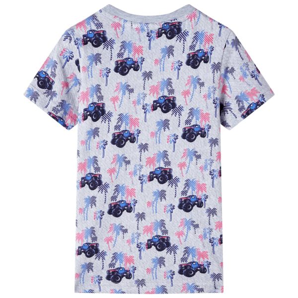 T-shirt infantil cinzento mesclado 140 – Image 2