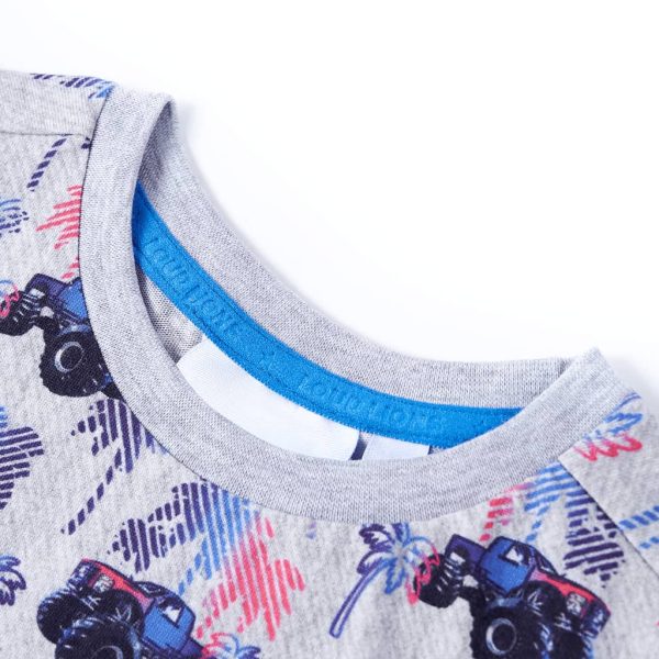 T-shirt infantil cinzento mesclado 140 – Image 3