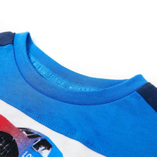 T-shirt para criança azul e azul-marinho 140 – Image 3