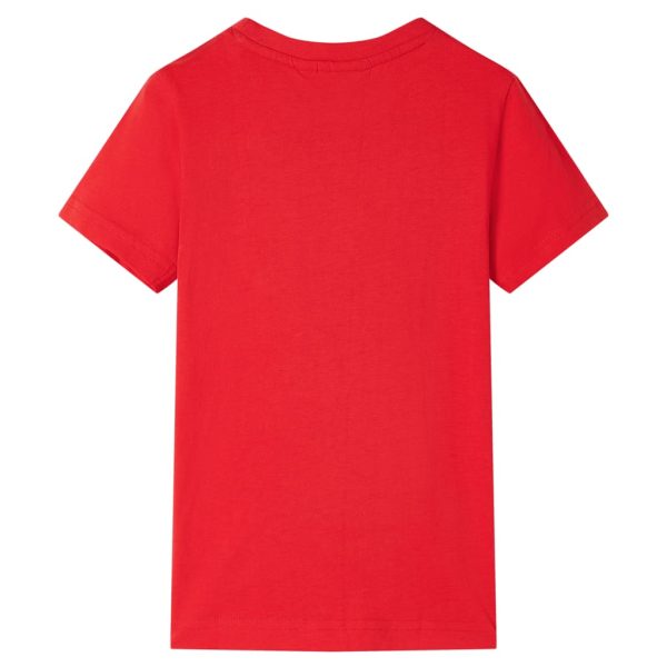 T-shirt para criança vermelho 92 – Image 2