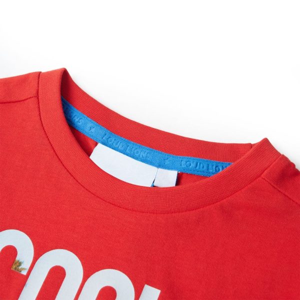 T-shirt para criança vermelho 92 – Image 3