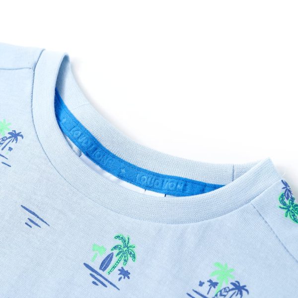 T-shirt para criança azul 104 – Image 3