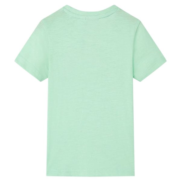 T-shirt de criança verde-claro 92 – Image 2