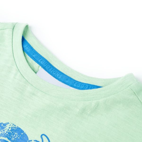 T-shirt de criança verde-claro 128 – Image 3