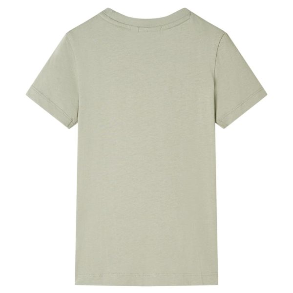 T-shirt infantil caqui-claro 104 – Image 2