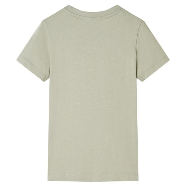 T-shirt infantil caqui-claro 116 – Image 2