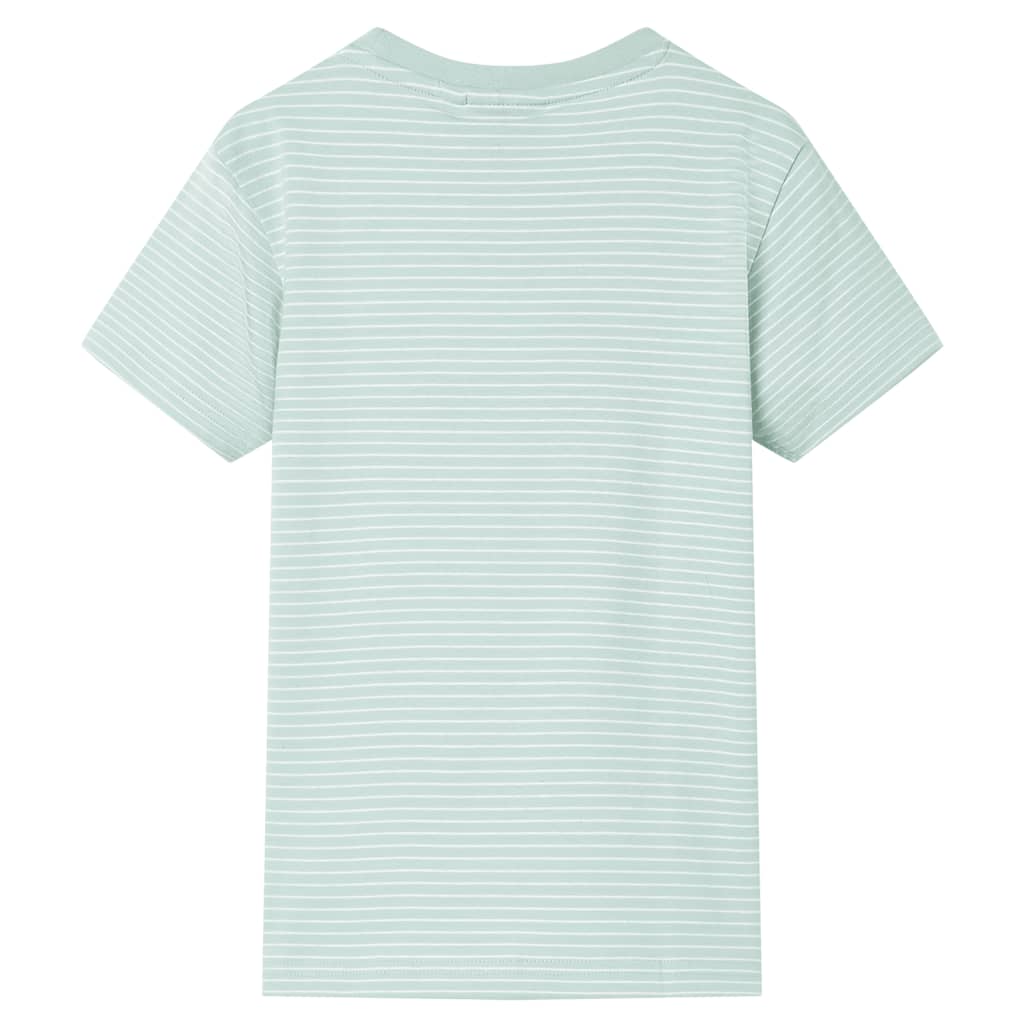 T-shirt para criança com riscas menta-claro 104 – Image 2