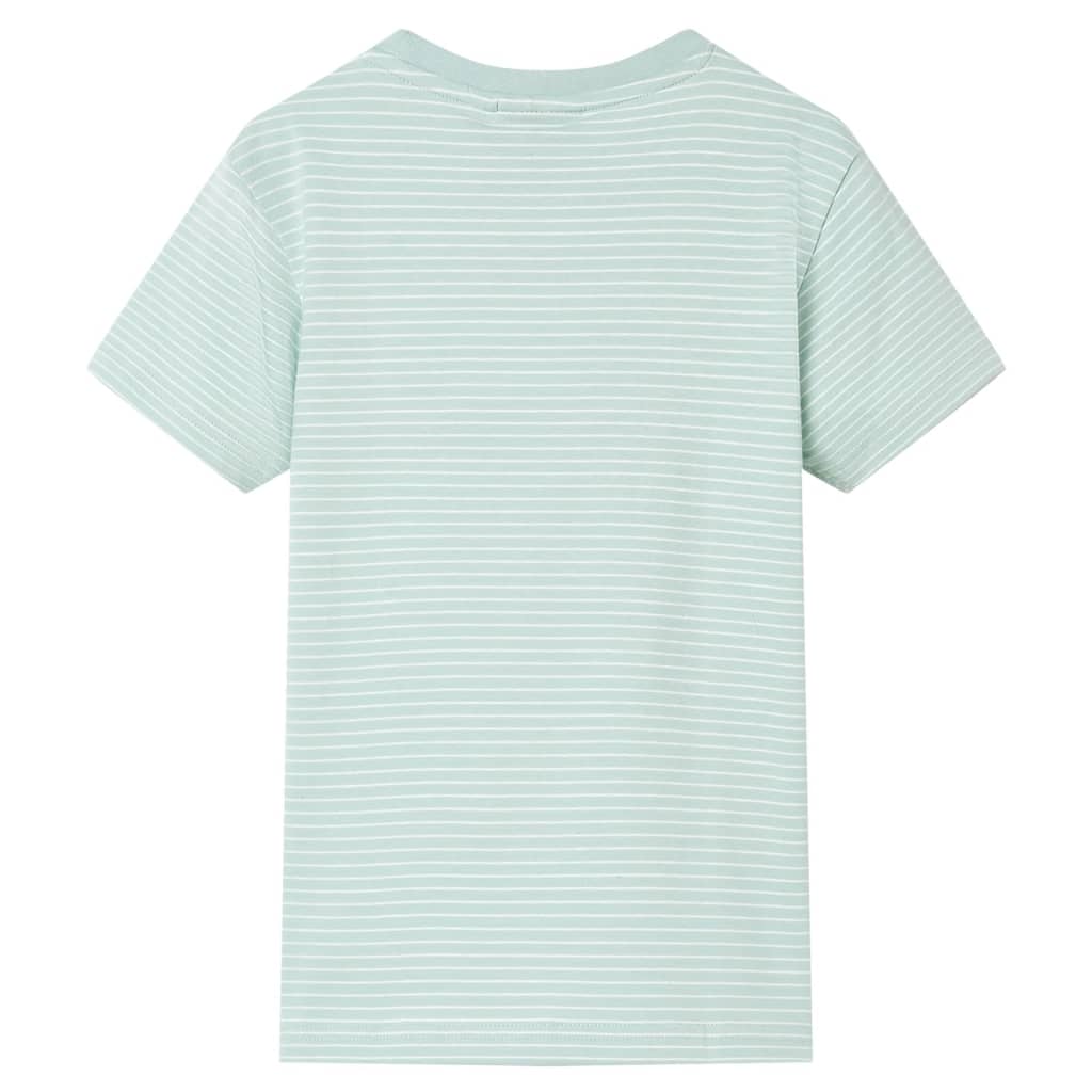 T-shirt para criança com riscas menta-claro 128 – Image 2