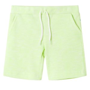 Calções de criança com cordão amarelo néon 92