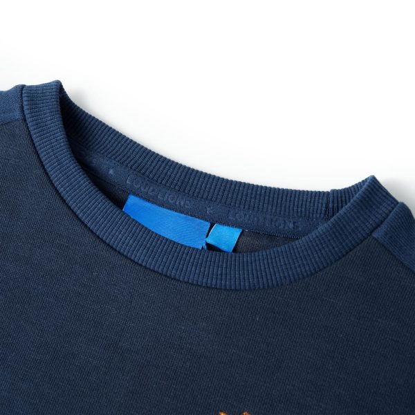 Sweatshirt para criança azul-escuro mesclado 104 – Image 3