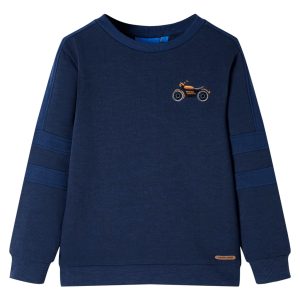 Sweatshirt para criança azul-escuro mesclado 128