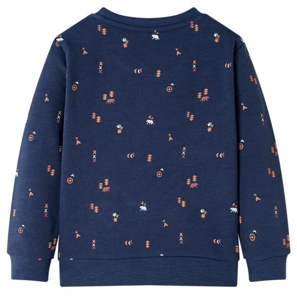 Sweatshirt para criança azul-marinho mesclado 92 – Image 2