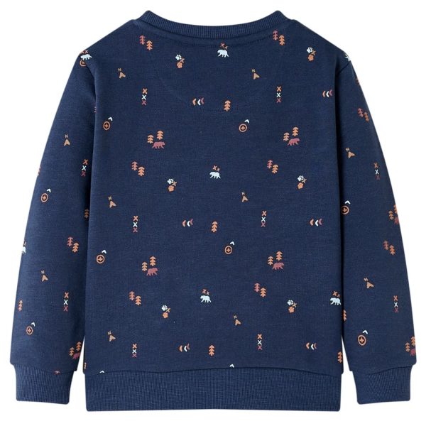 Sweatshirt para criança azul-marinho mesclado 116 – Image 2