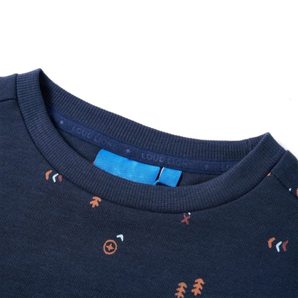 Sweatshirt para criança azul-marinho mesclado 128 – Image 3
