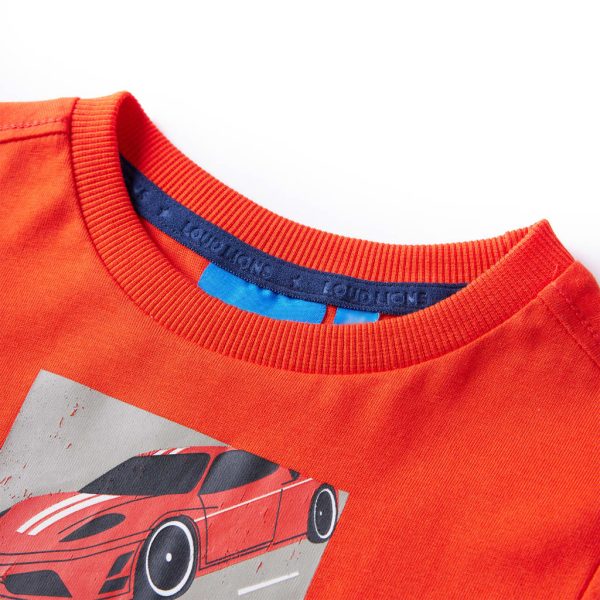 T-shirt de manga comprida para criança laranja brilhante 104 – Image 3