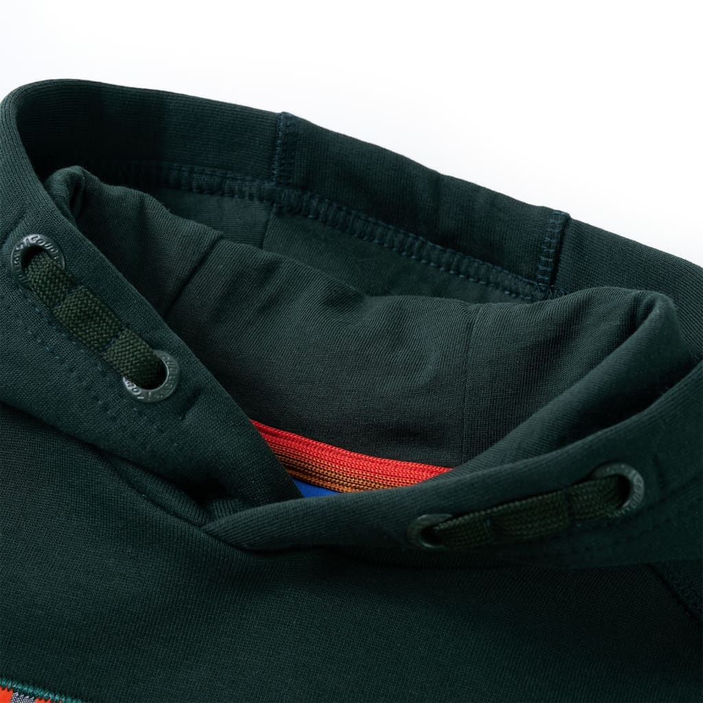 Sweatshirt com capuz verde-escuro 140 – Image 3