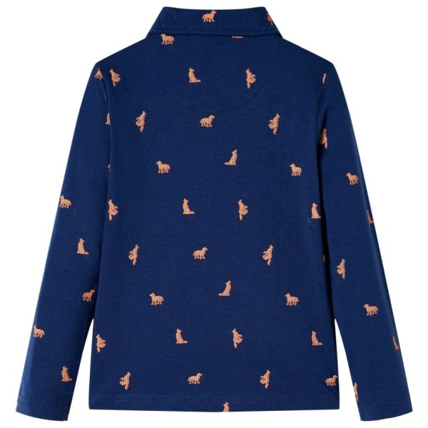 Camisa de criança azul-marinho 104 – Image 2