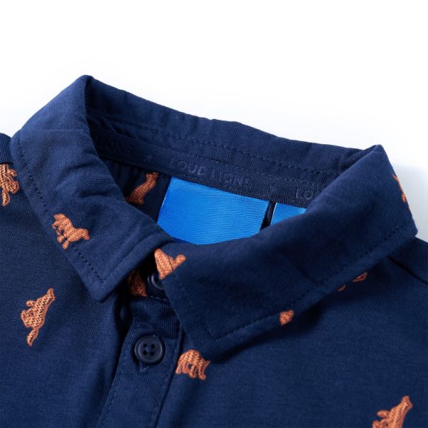 Camisa de criança azul-marinho 104 – Image 3