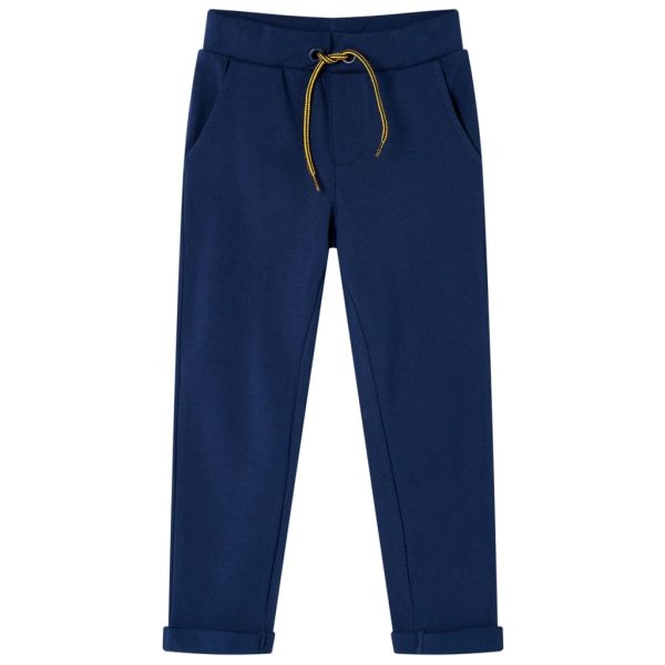 Calças de criança com cordão azul-marinho 92
