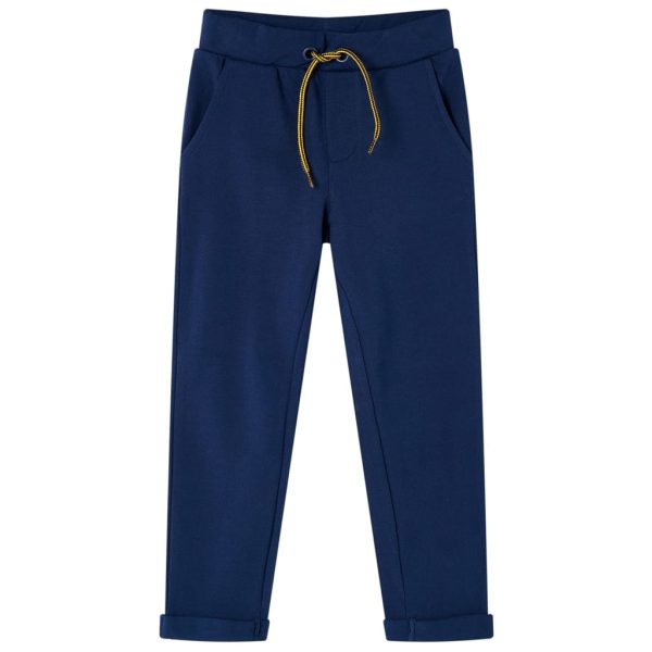 Calças de criança com cordão azul-marinho 116