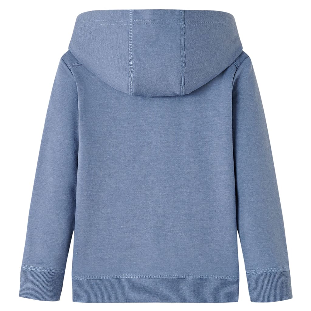 Sweatshirt para criança com capuz azul mesclado 92 – Image 2