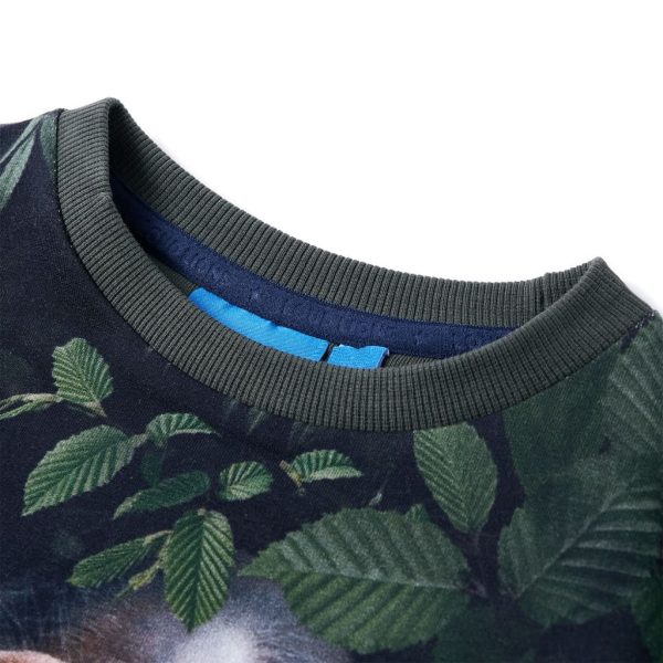 Sweatshirt para criança cor caqui-escuro 104 – Image 3