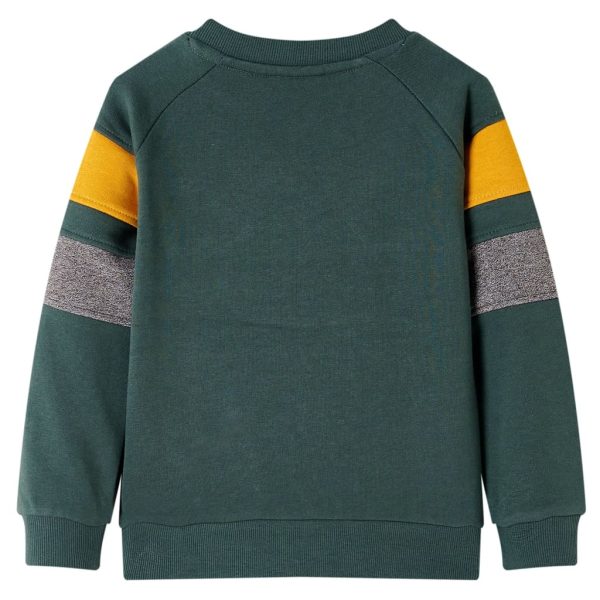Sweatshirt para criança verde-escuro 104 – Image 2