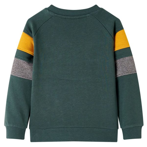 Sweatshirt para criança verde-escuro 140 – Image 2