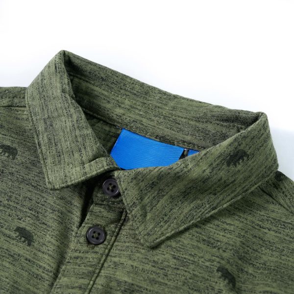 Camisa de criança caqui mesclado 92 – Image 3