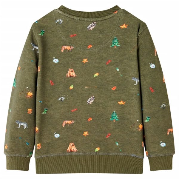Sweatshirt para criança cor caqui 116 – Image 2