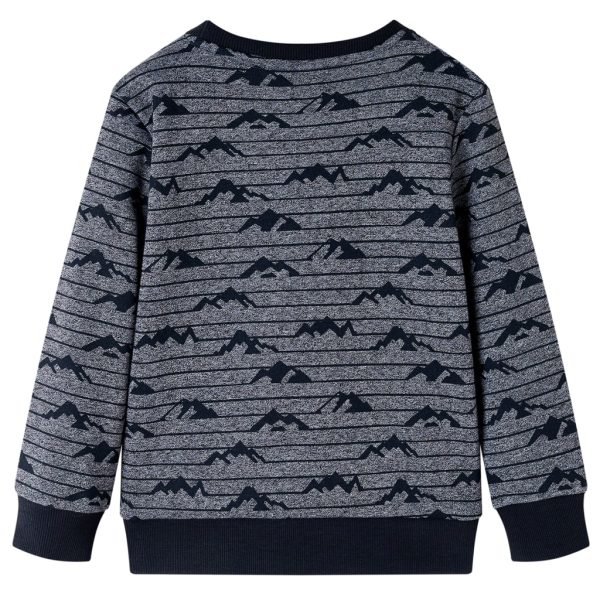 Camisola para criança azul-marinho mesclado 128 – Image 2