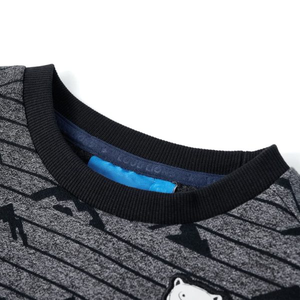 Camisola para criança azul-marinho mesclado 128 – Image 3