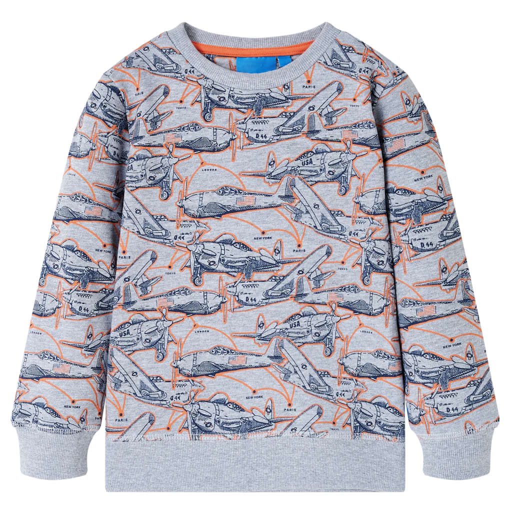 Sweatshirt para criança cinzento mesclado 116