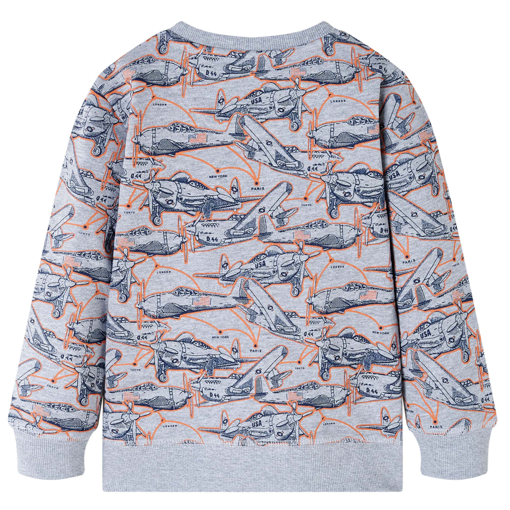 Sweatshirt para criança cinzento mesclado 116 – Image 2