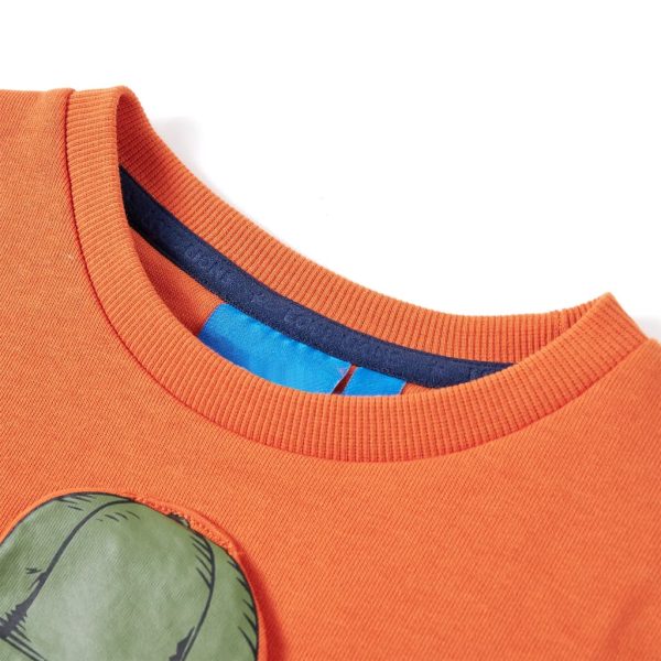 Sweatshirt para criança laranja-escuro 104 – Image 3