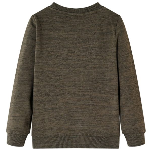 Sweatshirt para criança caqui-escuro mesclado 104 – Image 2