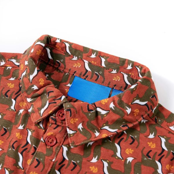 Camisa para criança cor ferrugem-claro 128 – Image 3