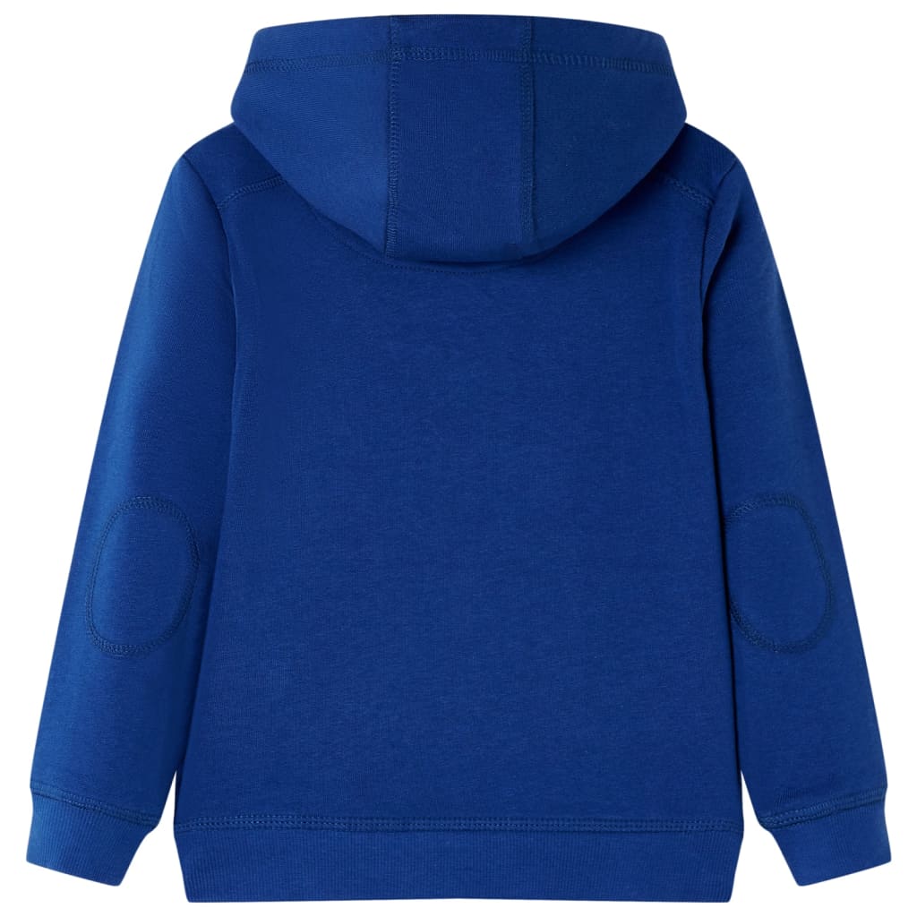Sweatshirt para criança com capuz azul-escuro 140 – Image 2
