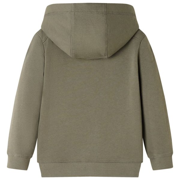 Sweatshirt com capuz para criança cor caqui 92 – Image 2
