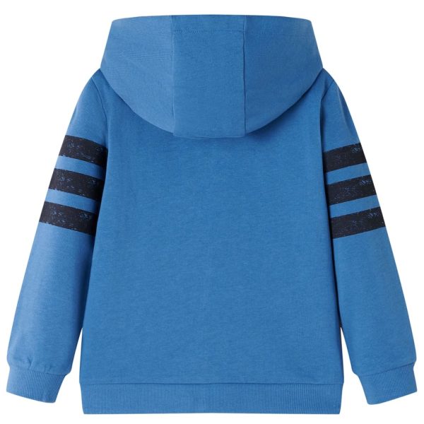 Sweatshirt com capuz para criança azul 104 – Image 2