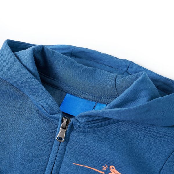 Sweatshirt com capuz para criança azul 104 – Image 3