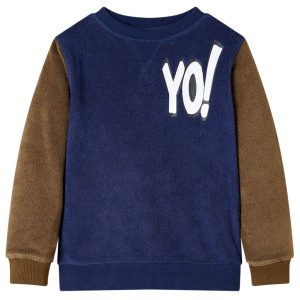 Sweatshirt para criança azul-marinho escuro 128