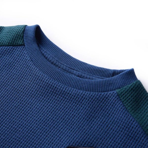 Camisola de malha para criança azul-marinho 92 – Image 3