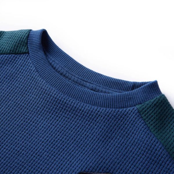 Camisola de malha para criança azul-marinho 128 – Image 3