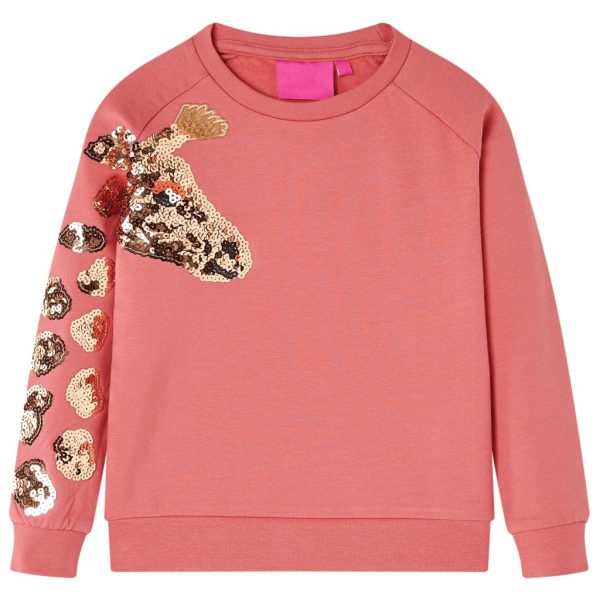 Sweatshirt para criança rosa-velho 104