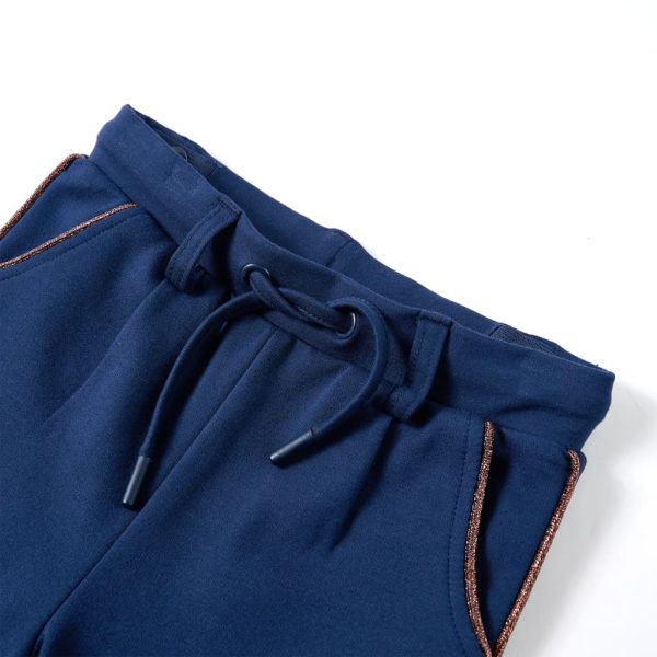 Calças de criança com cordão azul-marinho 140 – Image 3