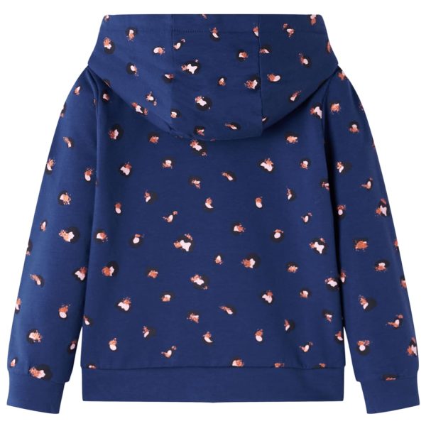 Sweatshirt com capuz para criança azul-marinho 92 – Image 2