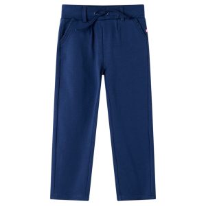 Calças de criança com cordão azul-marinho 140