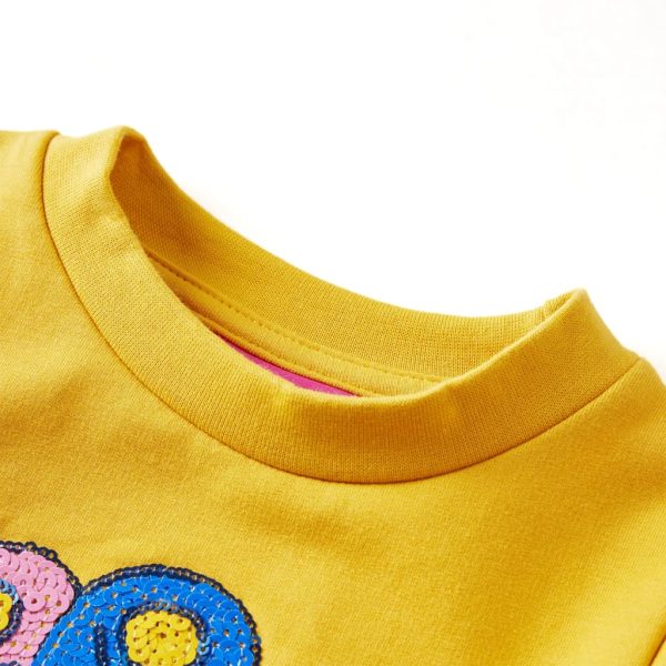 Sweatshirt para criança ocre-escuro 92 – Image 3